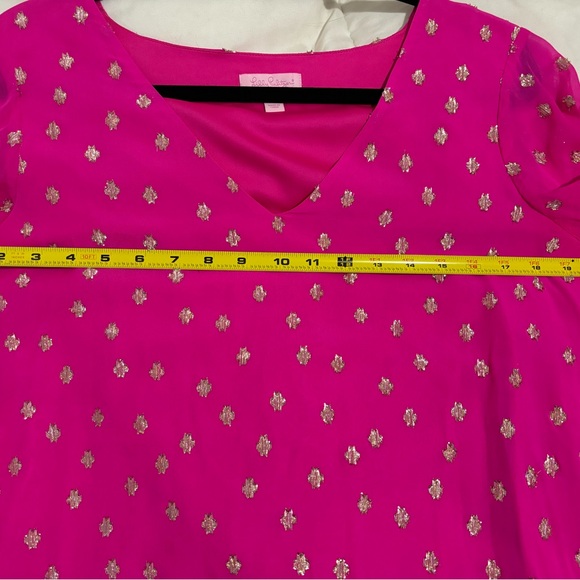 Lilly Pulitzer Caroline Tunic Dress Starry Chiffon Size Piñata Pink NWOT - Picture 9 of 10